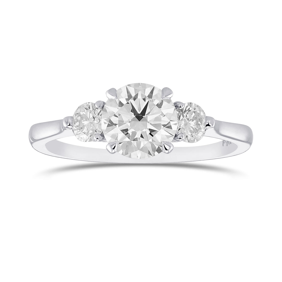 Colorless Round Brilliant 3 Stone Diamond Ring
