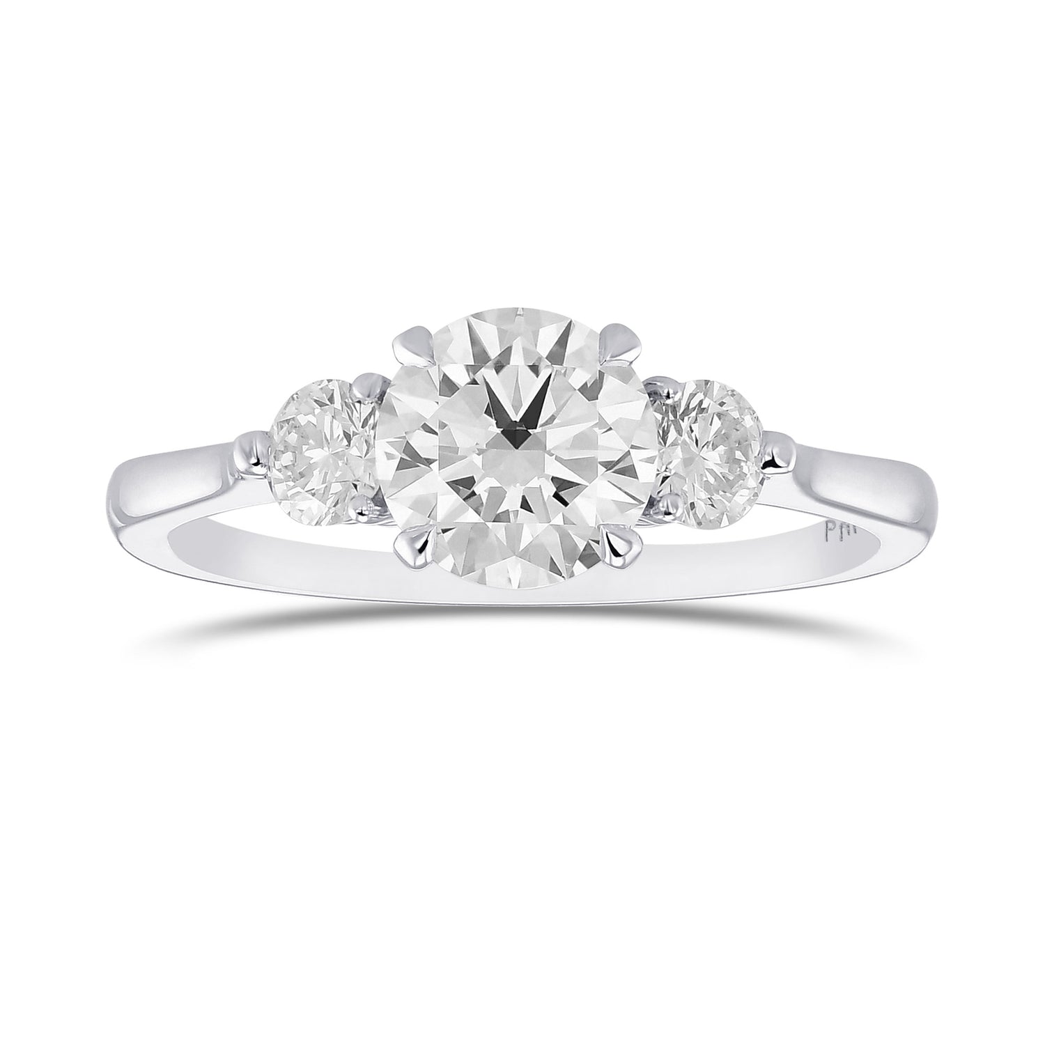 Colorless Round Brilliant 3 Stone Diamond Ring