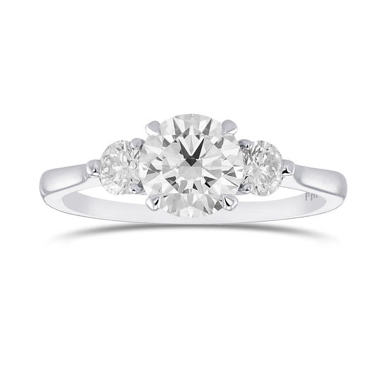 Colorless Round Brilliant 3 Stone Diamond Ring