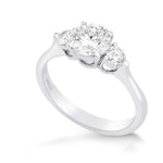 Colorless Round Brilliant 3 Stone Diamond Ring