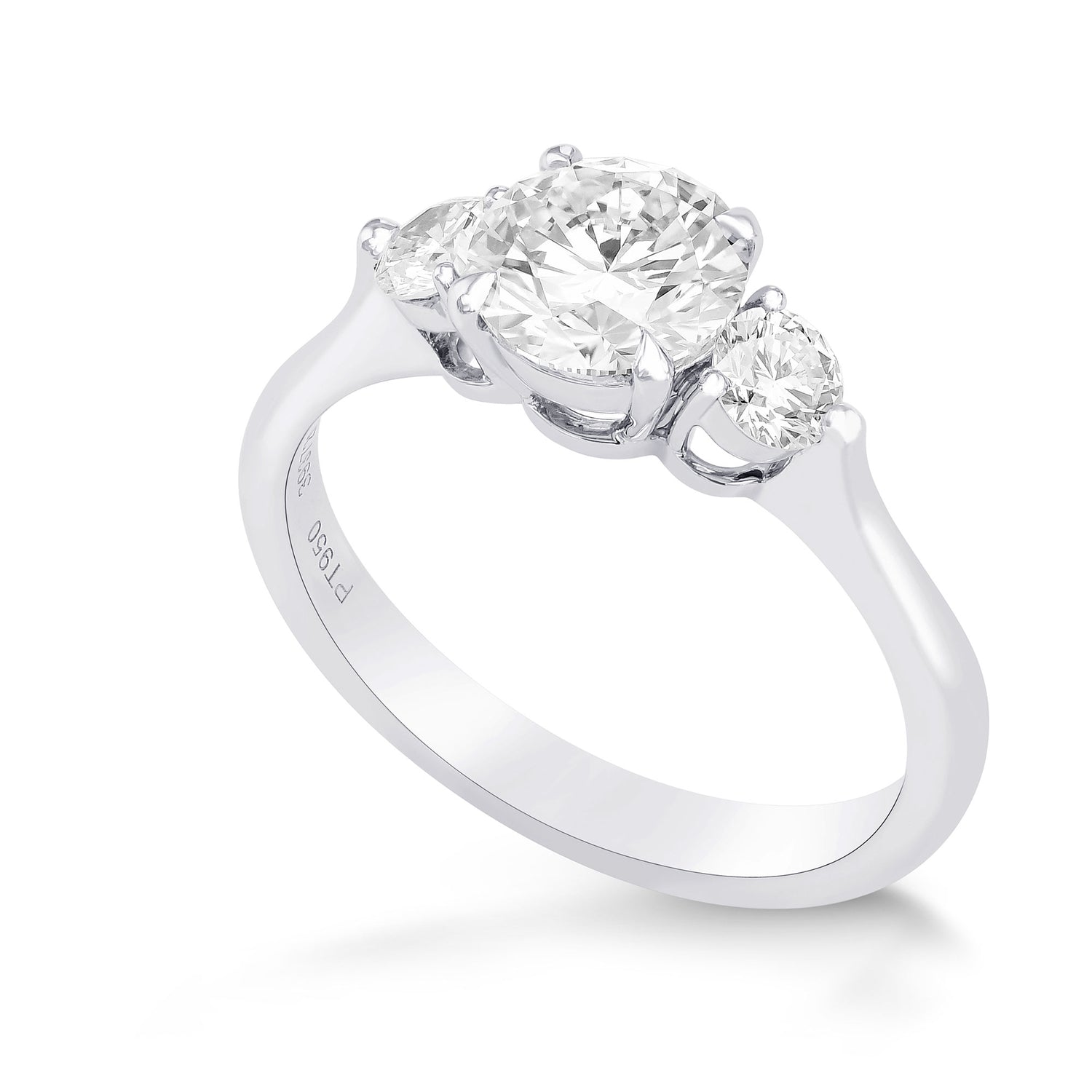 Colorless Round Brilliant 3 Stone Diamond Ring