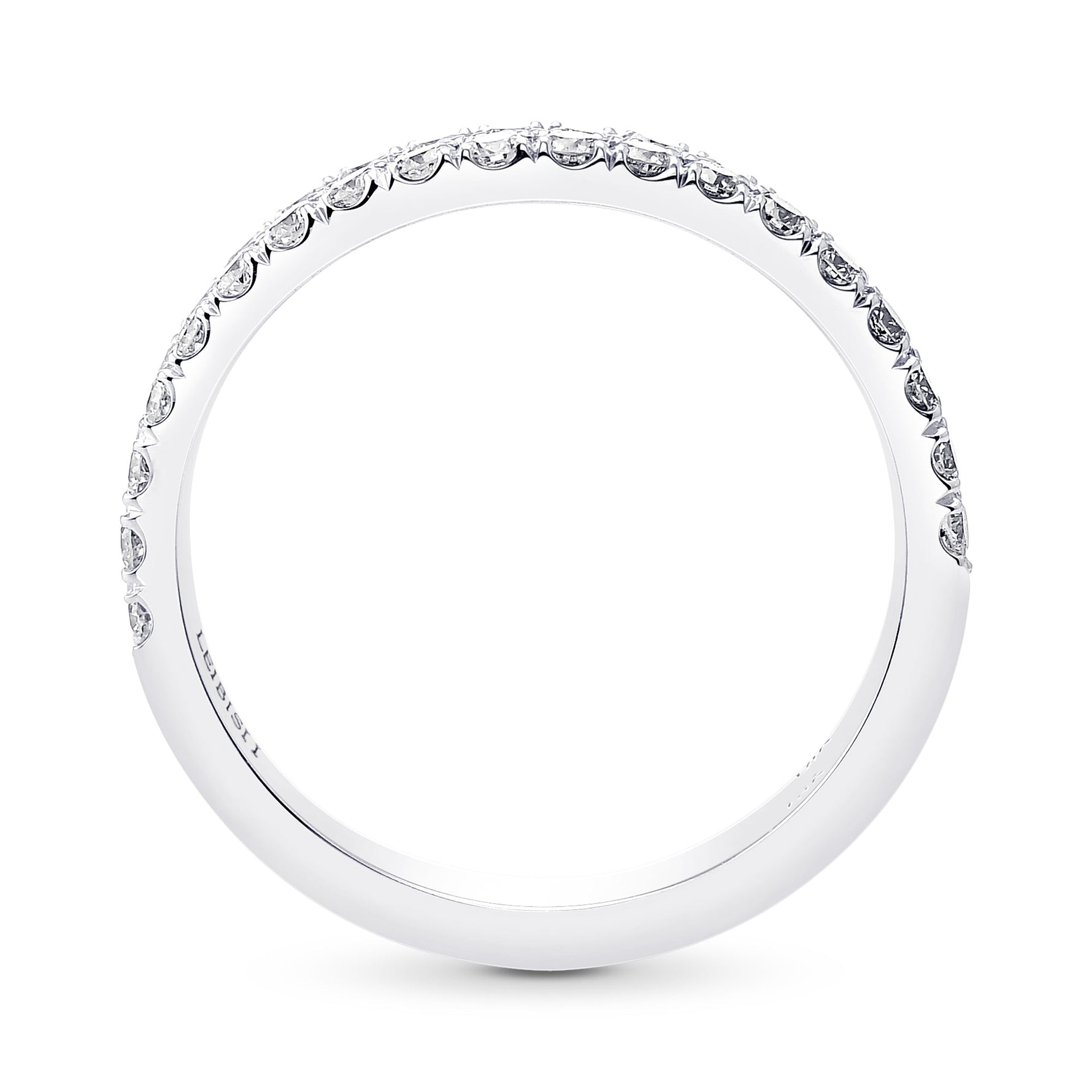 Two Custom-made Contoured Diamond Wedding Bands 