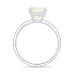 Fancy Light Yellow Cushion Diamond Solitaire Ring