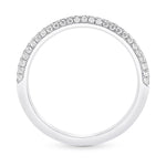 3 Row Diamond Wedding Band Ring