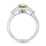  Chameleon Pear Shape Diamond 3 stone Ring