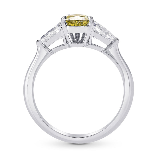  Chameleon Pear Shape Diamond 3 stone Ring