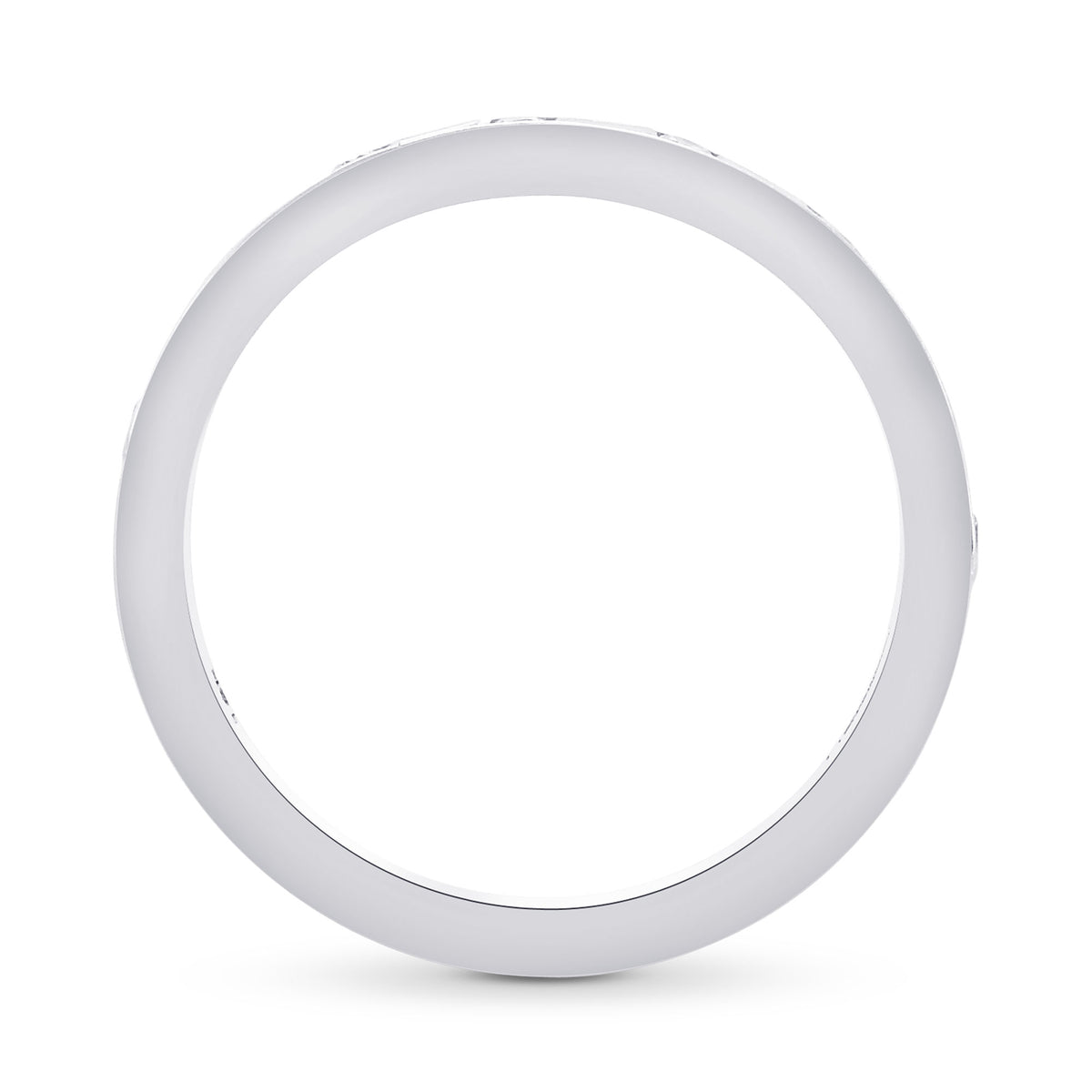 Contoured Brilliants and Baguette Diamond Engagement Ring