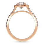 Fancy Gray Round Diamond Halo Ring