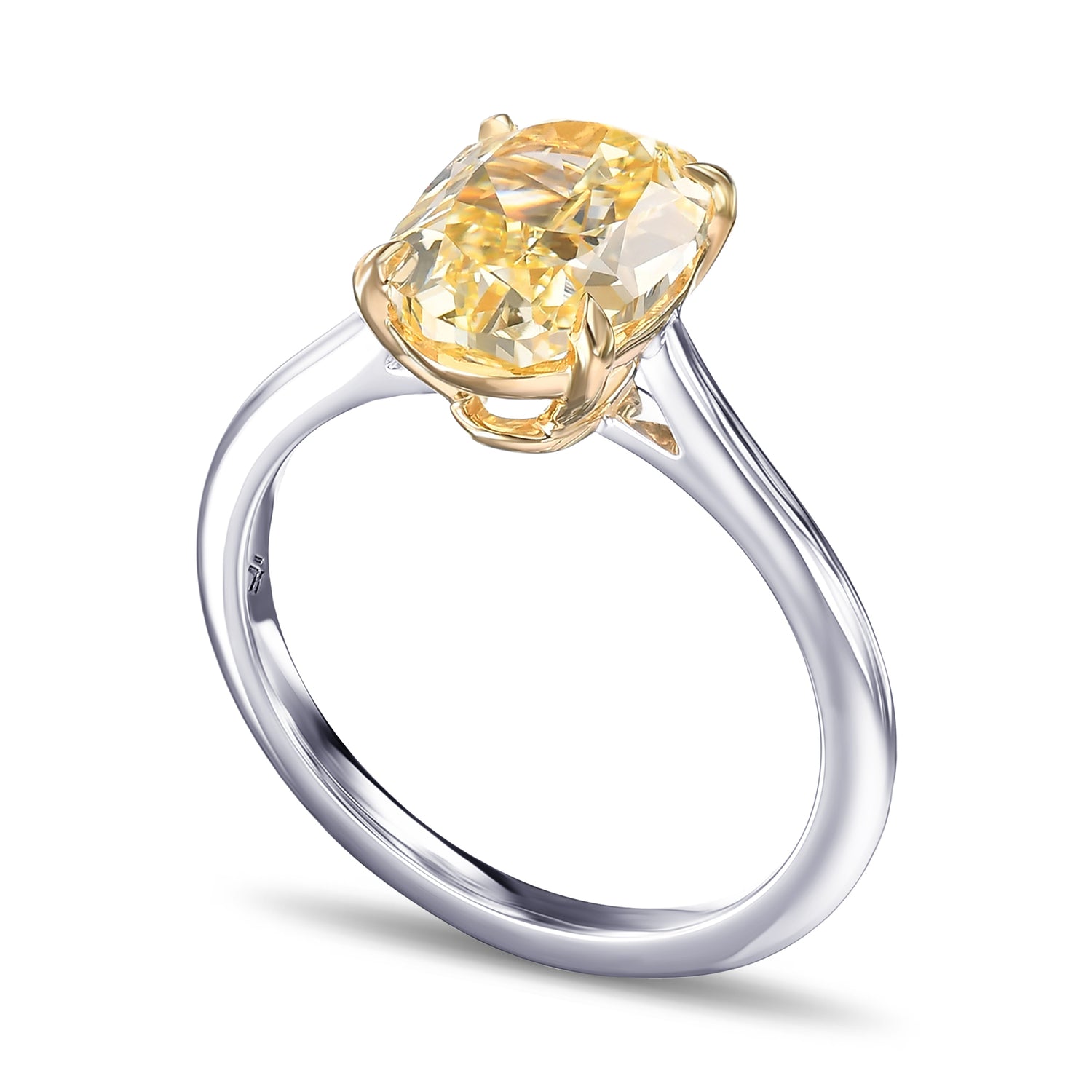 Classic Diamond Solitaire Four Prong Basket Ring Setting - 3