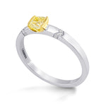 Half-Bezel Accented Solitaire Diamond Ring Setting - 3