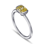 Half-Bezel Thin Band Solitaire Ring Setting - 5