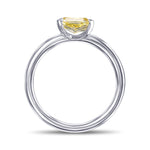 Half-Bezel Thin Band Solitaire Ring Setting - 4