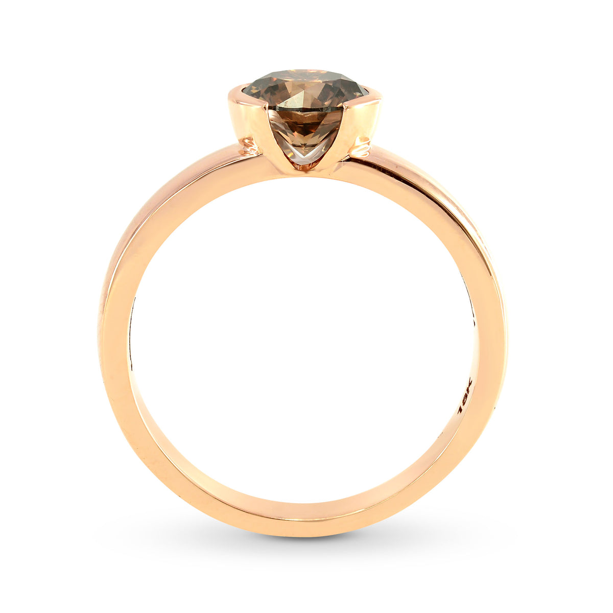 Half-Bezel Solitaire Ring Setting - 5