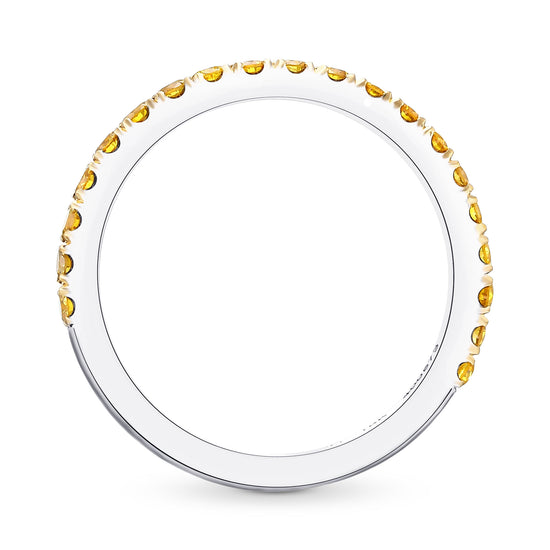 Canary Fancy Vivid Yellow Diamond Half Eternity Wedding Band