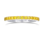 Canary Fancy Vivid Yellow Diamond Half Eternity Wedding Band