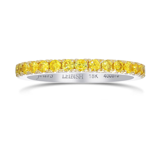 Canary Fancy Vivid Yellow Diamond Half Eternity Wedding Band