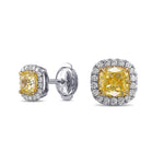 Open Pave Halo Earring Settings - 2