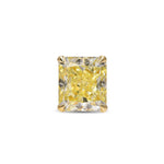 Fancy Light Yellow Radiant Diamond Stud Earring
