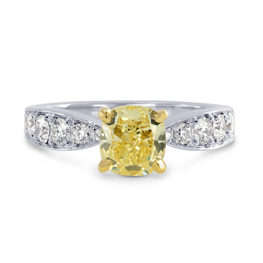 Bombe Pave Diamond Side-stone Ring Setting