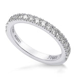 Open Pave Diamond Half Eternity Ring