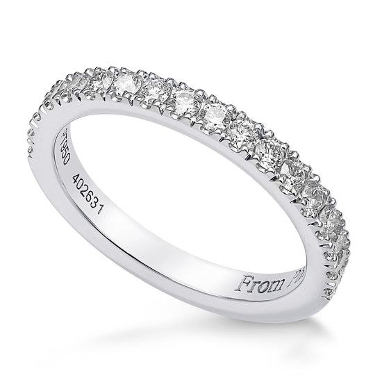 Open Pave Diamond Half Eternity Ring