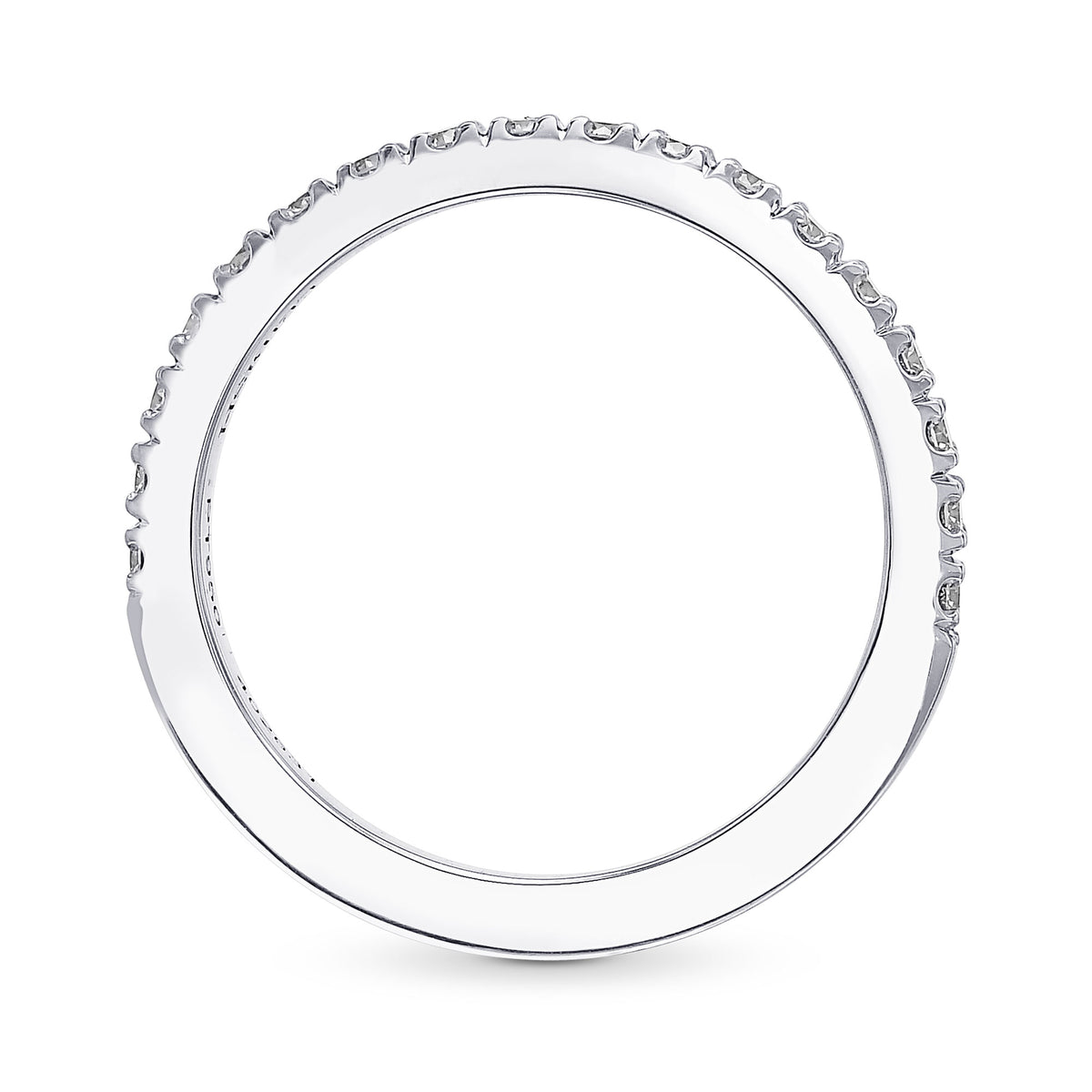 Open Pave Diamond Half Eternity Ring