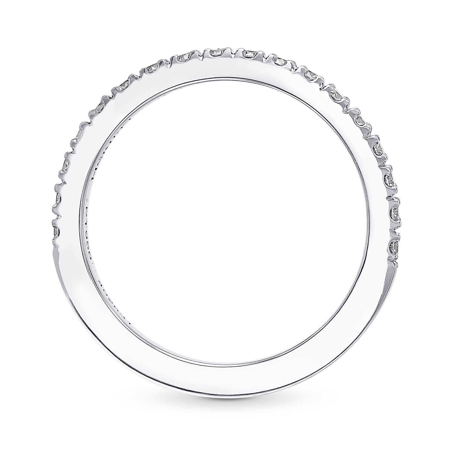 Open Pave Diamond Half Eternity Ring