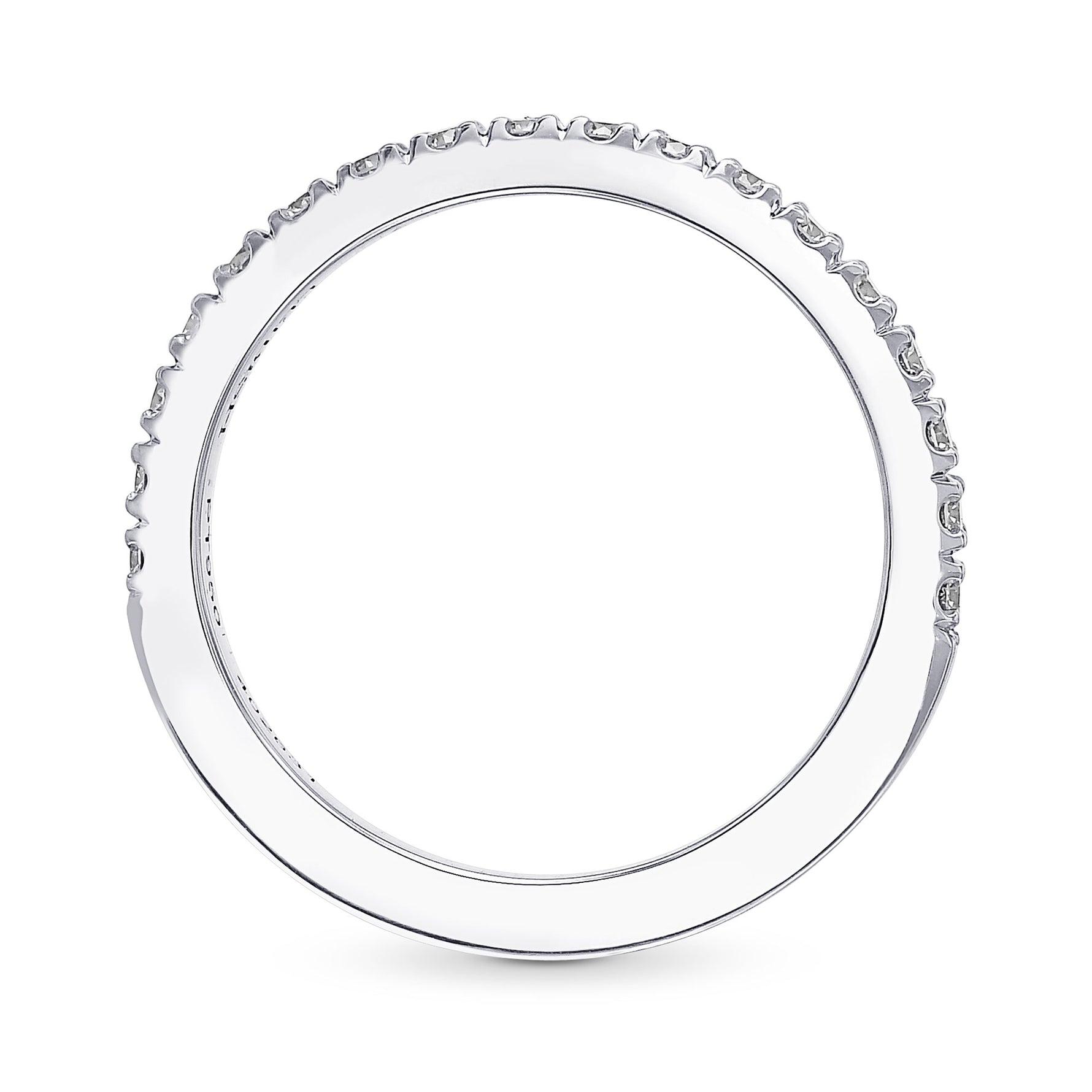 Open Pave Diamond Half Eternity Ring