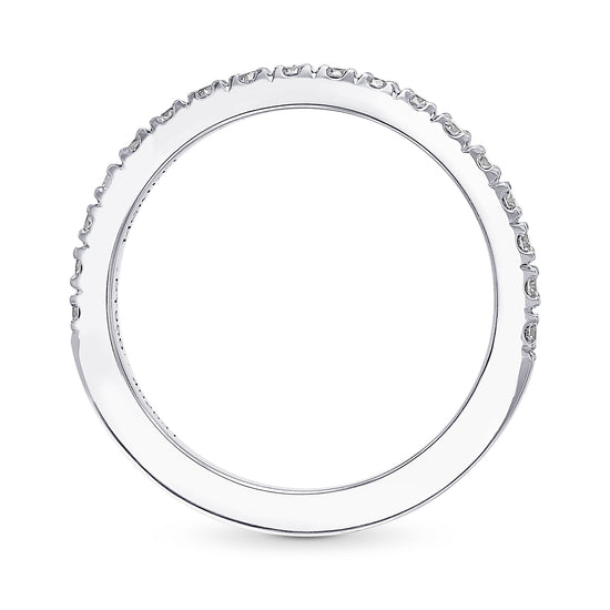 Open Pave Diamond Half Eternity Ring