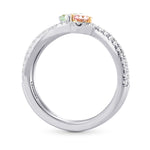 Two Stone Cross-over Twin Fashion Ring Setting - 2