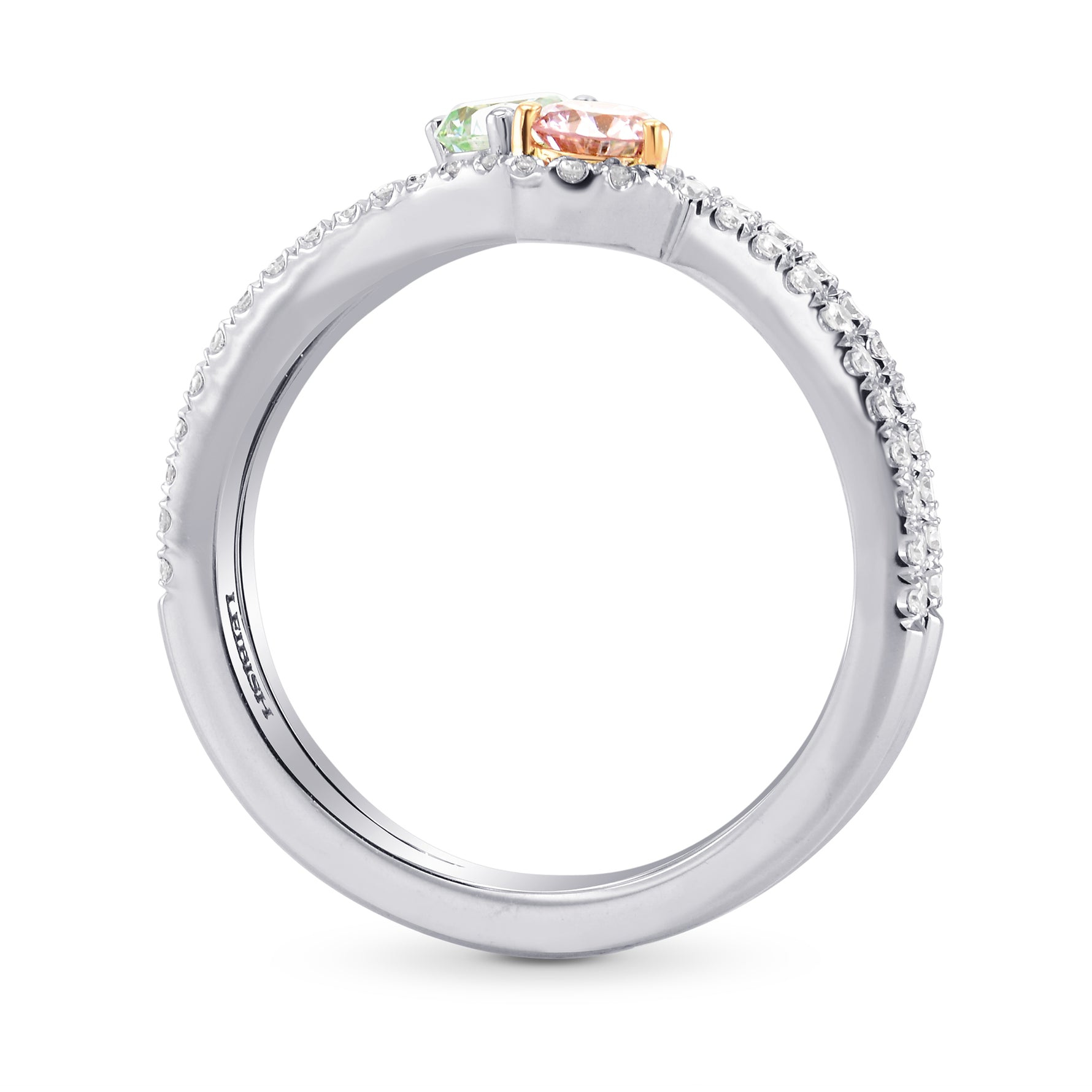 Two Stone Cross-over Twin Fashion Ring Setting - 2