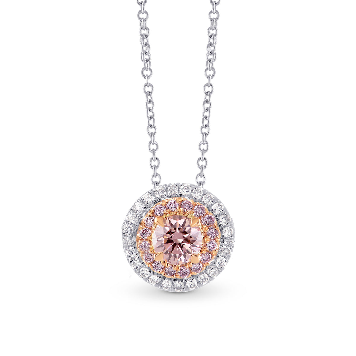Pink Diamond Halo Pendant Setting