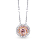 Pink Diamond Halo Pendant Setting