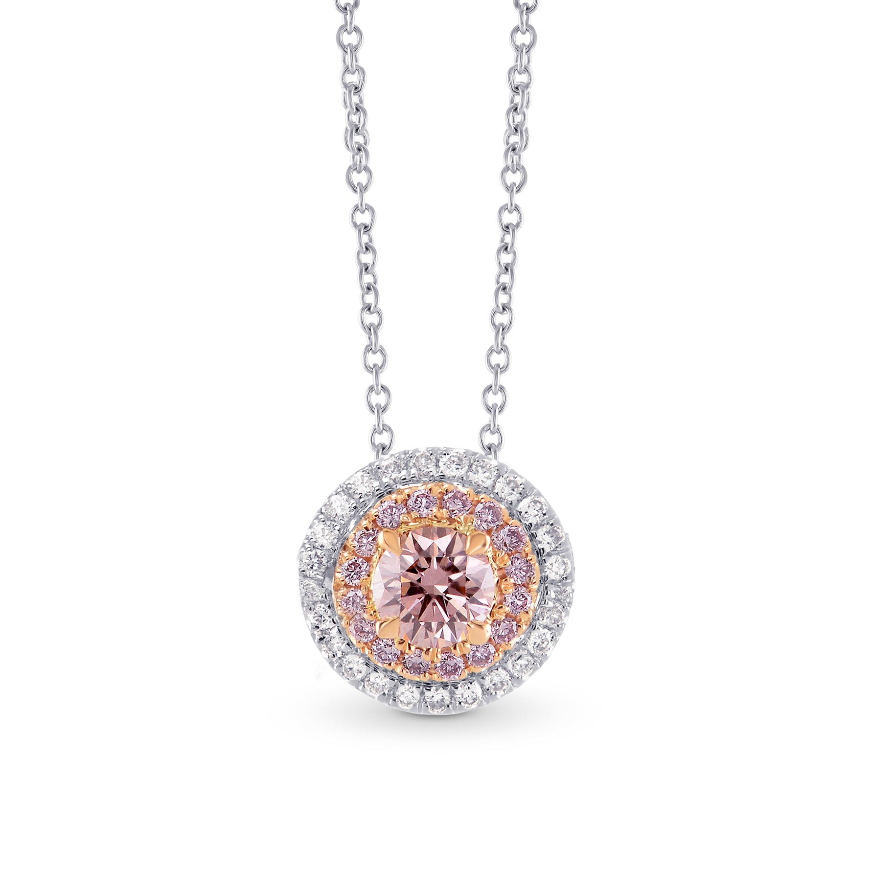 Pink Diamond Halo Pendant Setting