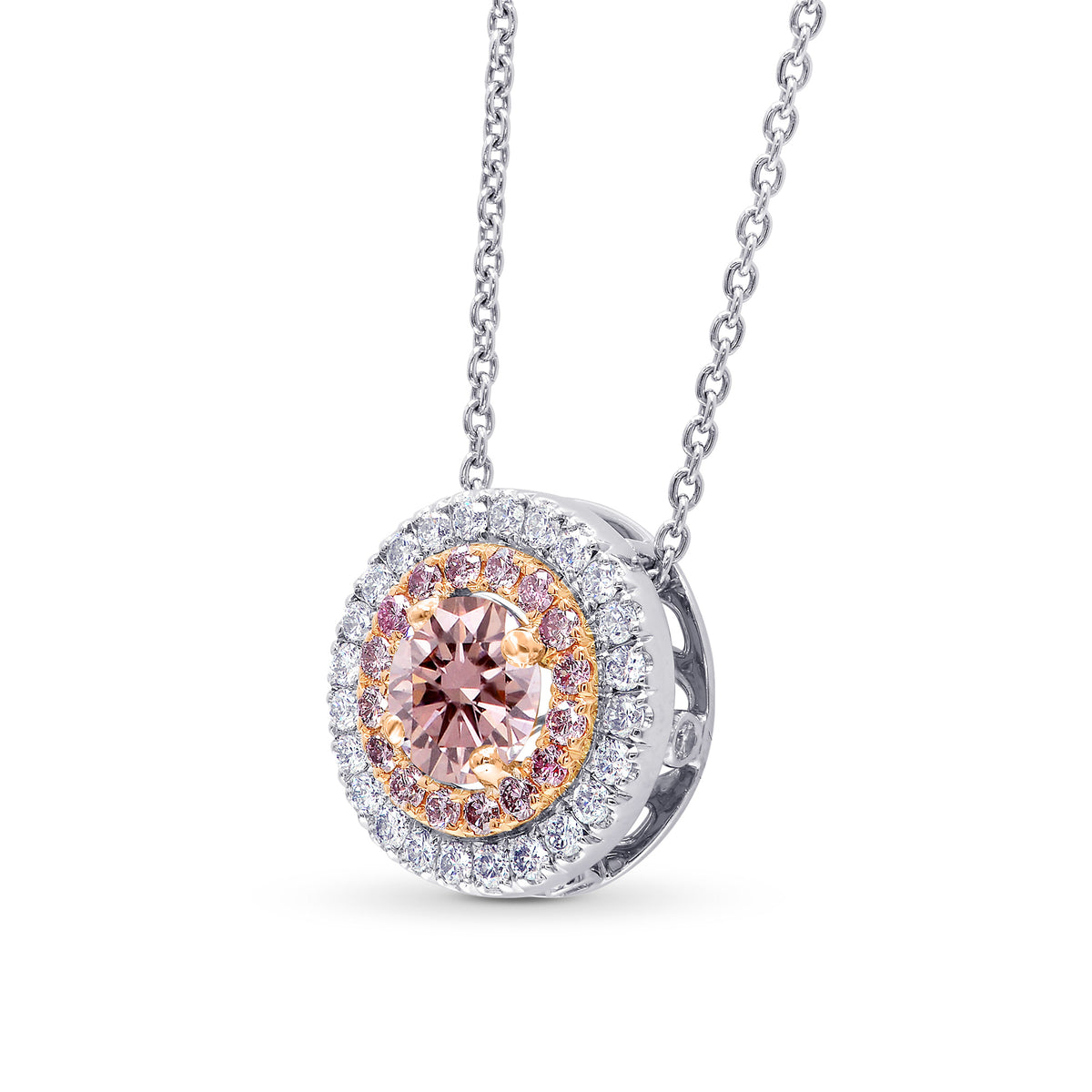 Pink Diamond Halo Pendant Setting - 2