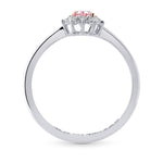 Fancy Intense Pink Heart Diamond Halo Ring