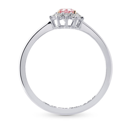 Fancy Intense Pink Heart Diamond Halo Ring