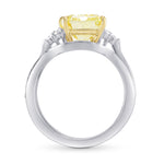 Side Stone Engagement & Wedding Ring Set - 3