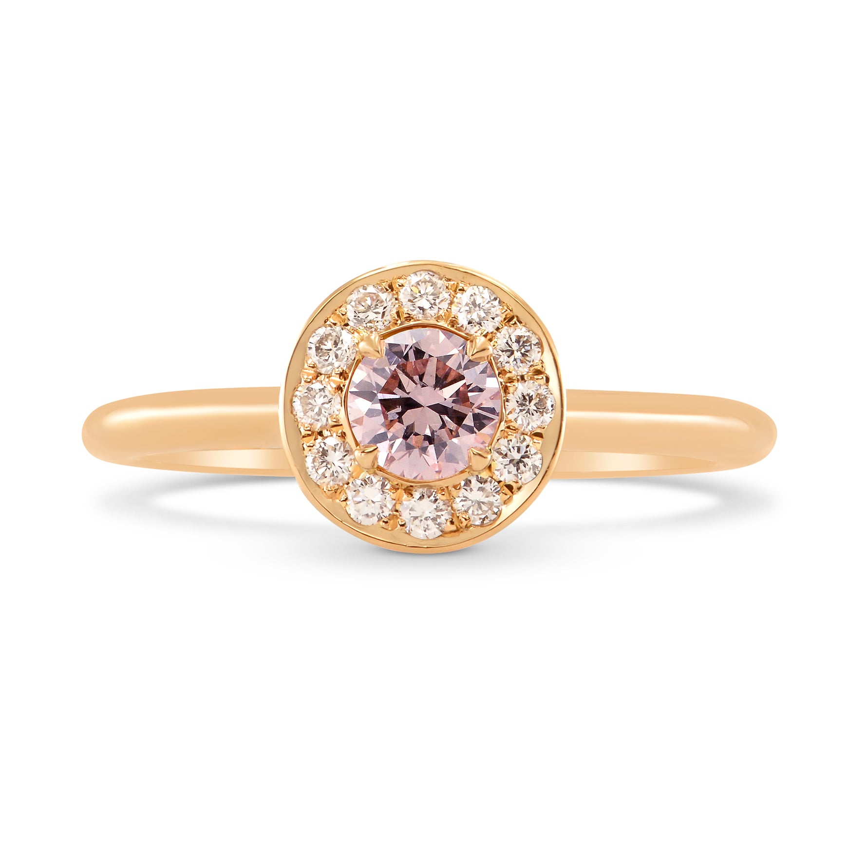 3D Halo Diamond Ring Setting - 4