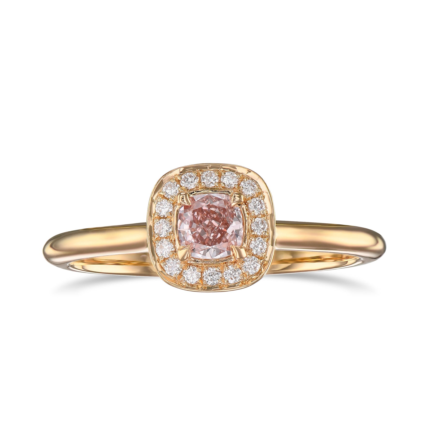 3D Halo Diamond Ring Setting - 5