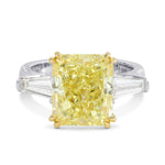 Large Square Stone and Taper Diamond Ring Setting