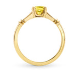 Solitaire Ring Setting with Ribbed Shoulders - 2