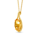 Rope Style Solitaire Drop Pendant - 2