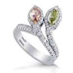 Two Stone Double Shank Halo Ring Setting - 3