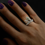 Two Stone Double Shank Halo Ring Setting - 4