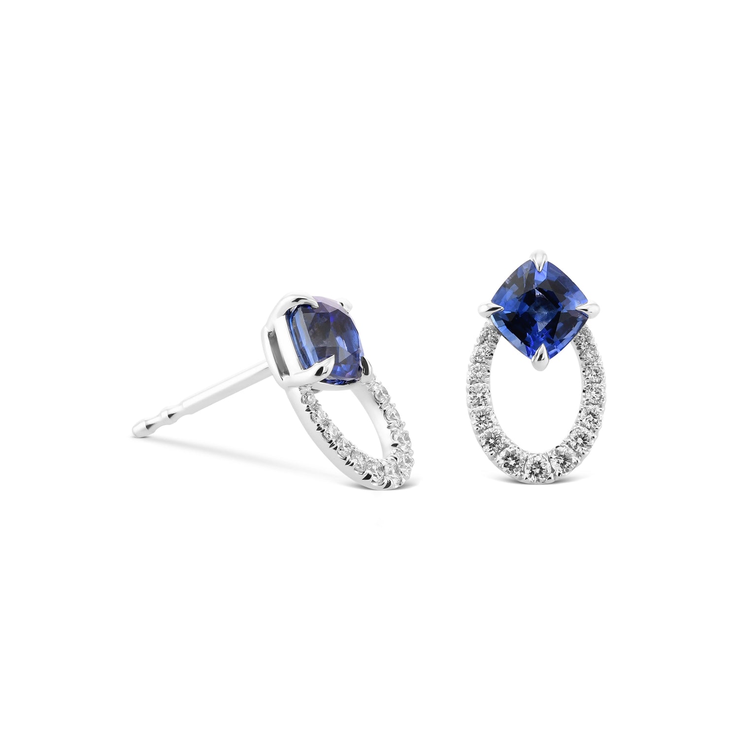 Drop Pave Diamond Earrings Setting - 2
