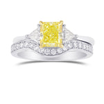 Engagement & Triangle Diamond Wedding Ring Setting