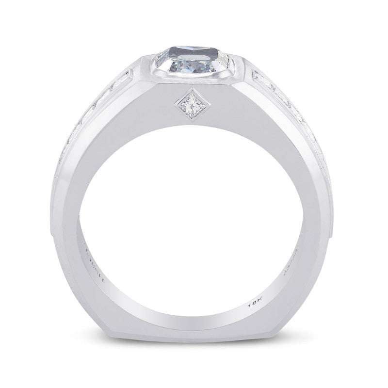 Man's Ring Setting with Princess Cut Diamonds - 2
