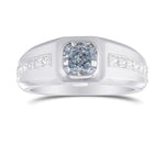 Man's Ring Setting with Princess Cut Diamonds