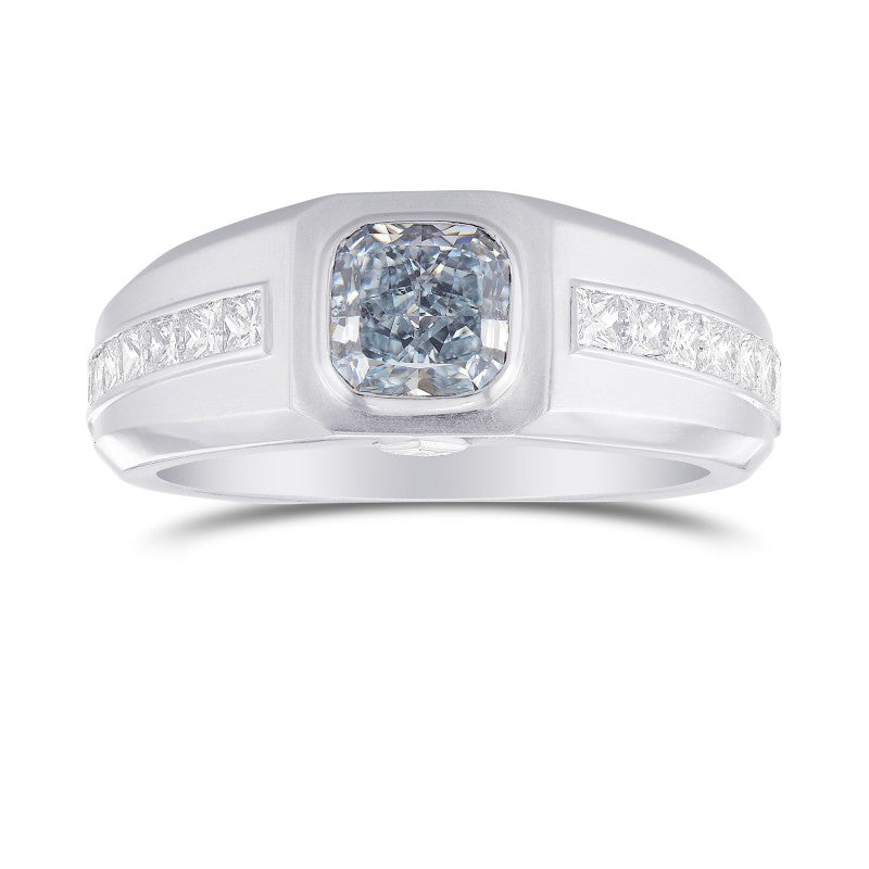 Man's Ring Setting with Princess Cut Diamonds